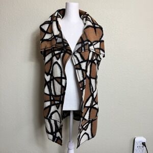 Athena‎ Marie Women's Sweater Cardigan Vest Open Front Poly/Wool Blend Size S